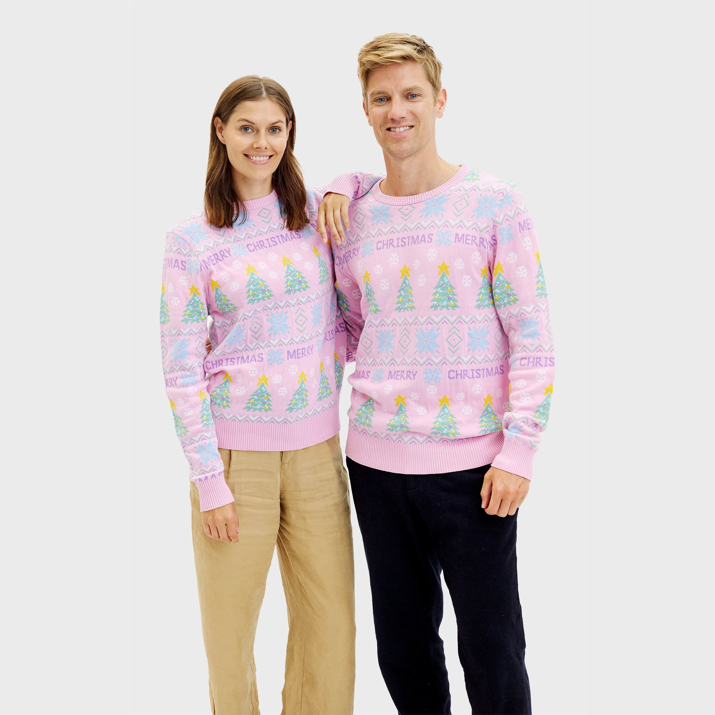 Den rosa Julegenser - Dame.